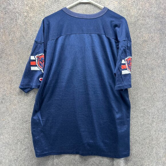 Champion Chicago Bears Shirt Men XL Navy Cotton Nylon Vintage USA Extra Large - Picture 9 of 10